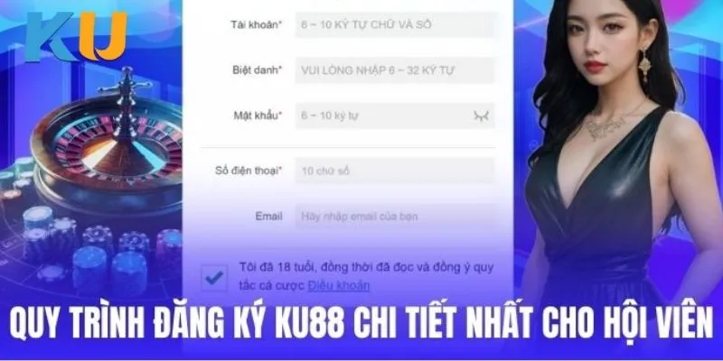 Hướng dẫn chi tiết từ đăng ký, nạp tiền KU88 đến đặt cược